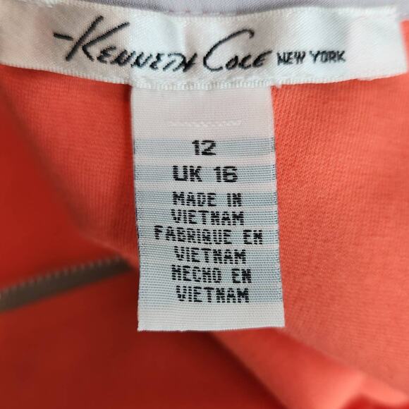 Kenneth Cole Knit Sheath Dress Exposed Back Zipper Women's Size 12 - Picture 3 of 8